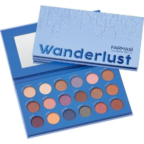 WANDERLUST EYESHADOW PALETTE 18 SHADES | FARMASI | MADE IN TURKEY