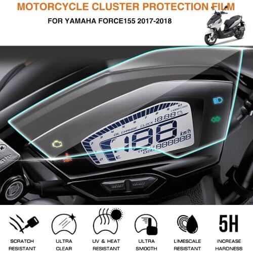 Motorcycle Cluster Scratch Protection Film For Yamaha Force155 2017-2018 Dashboard Instrument Speedometer Screen Sticker