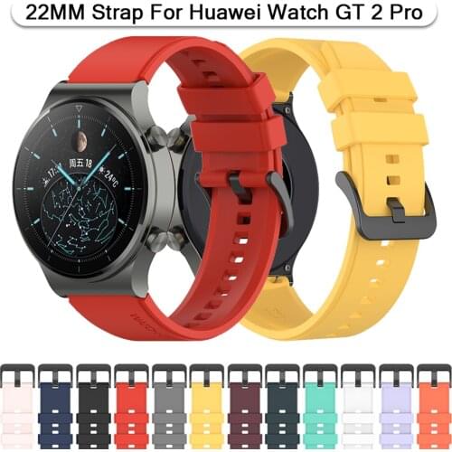 Watch Band 22mm Soft Silicone Strap For Huawei GT 2 GT2 Pro GT 2E Watch Strap Replacements huawei gt 46/42mm Bracelet Wristband