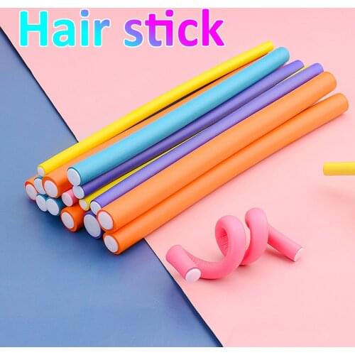 10pcs Flexible Hair Curling Rod Hair Curler Makers Soft Foam Bendy Twist Curls Flexi DIY Rollers Styling tools