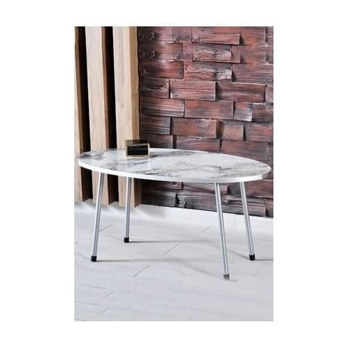 Modern Silver Ellipse Silver Metal Toe Medium coffee table coffee tables table basse furniture living room table
