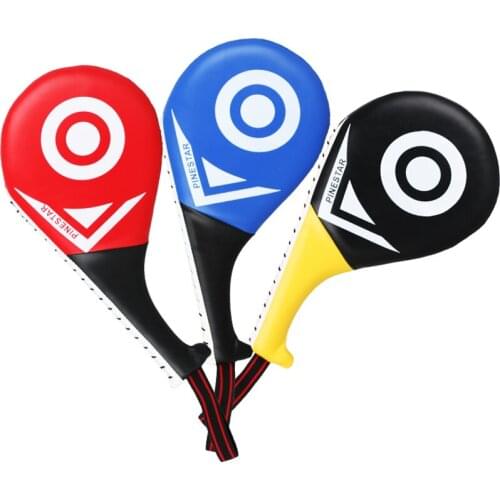 Pine Tree High Quality PU Rebound Sponge Adult Taekwondo TKD wrist strap Portable Double Paddle Kicking Target Pad Boxing Pads