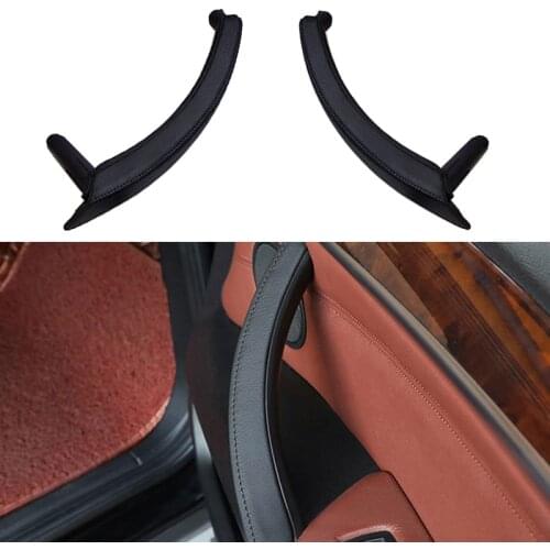 1PCS Car Interior Door Handle with Leather Outer Cover Inner Handle Assembly for BMW X5 X6 E70 E71 E72 2007-2013