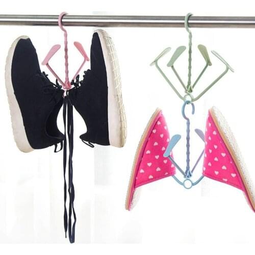 Portable Home Cleaning Tools 1 pc 360 Degree Rotate Balcony Shoes Rack Plastic Shoe Holder Removable Type Drying Racks