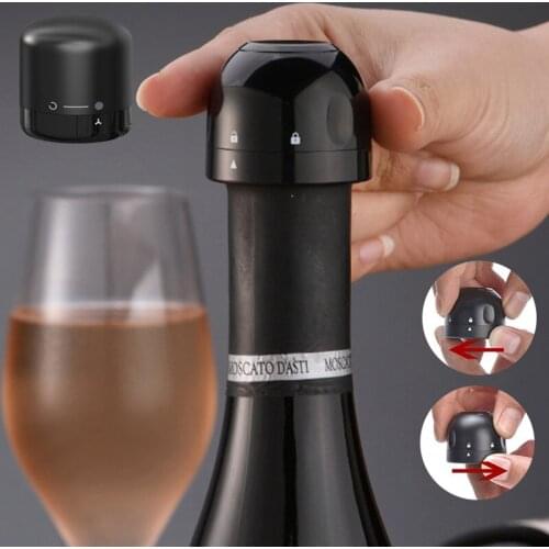 1Pc Vacuum Red Wine Bottle Cap Stopper Silicone Sealed Champagne Bottle Stopper Vacuum Retain Freshness Wine Plug Bar Tools