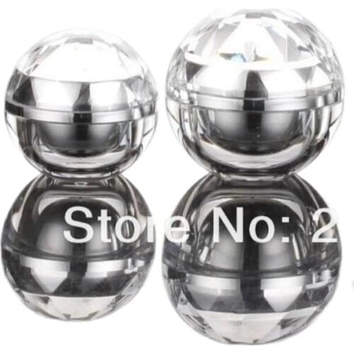 15g silver acrylic ball shape cream bottle,cosmetic container,,cream jar,Cosmetic Jar,Cosmetic Packaging