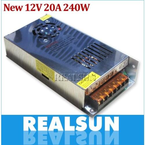 2piece/lot New Arrival12V 20A 240W switching power supply adapter led strip light transformer 12v free shipping china post
