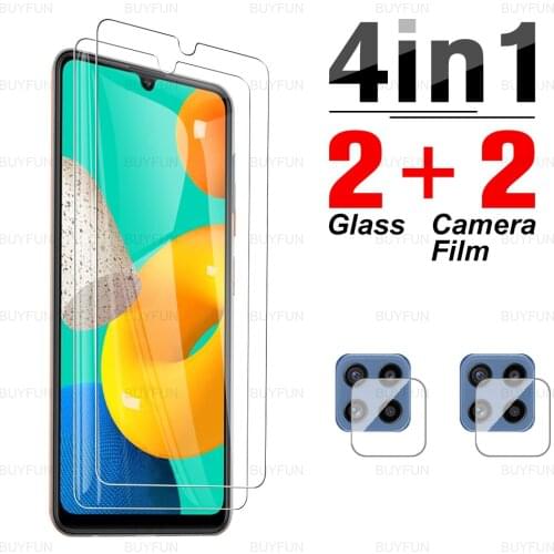 4in1 Tempered Glass Film For Samsung Galaxy M32 5G Camera Lens Screen Protector on for samsung samsun m12 m62 m51 m31s m21s m02