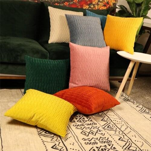 45x45cm Geometric texture Sofa Pillowcase Pink Cushion Cover Throw Pillow Case Home Sofa Bed Chair Decoration 17.72x 17.72inch