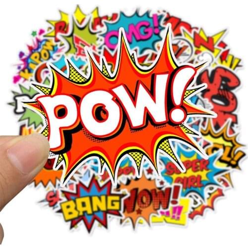50pcs Funny Bomb Word Car Stickers On Motorcycle Suitcase Decor Laptop Sticker Racing Car Stickers StylingWaterproof Sticker