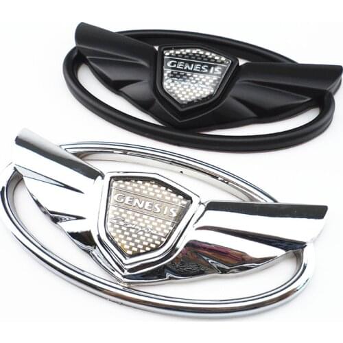 Car Styling Accessories Chrome Emblem Badge Surface Stickers For Hyundai Genesis Coupe Modified Front And Rear Logos