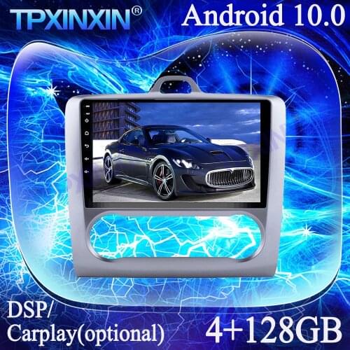 Android 10 4G+128G For Ford Focus AT 2007-2011 PX6 IPS Carplay Multimedia Player Tape Recorder GPS Navi Auto Radio Head Unit DSP