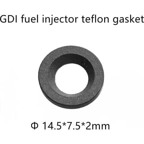 Free Shipping 50Pieces GDI Fuel Injector tef-lon/PTFE Gasket 14.5*7.5*2mm For Mazda CX-7 Car Replacement (AY-P3089)