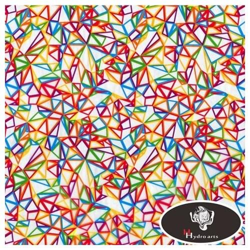 Free shipping colorful 3D Cube hydrographic film water transfer printing film 50cm*10m aqva print HFD015