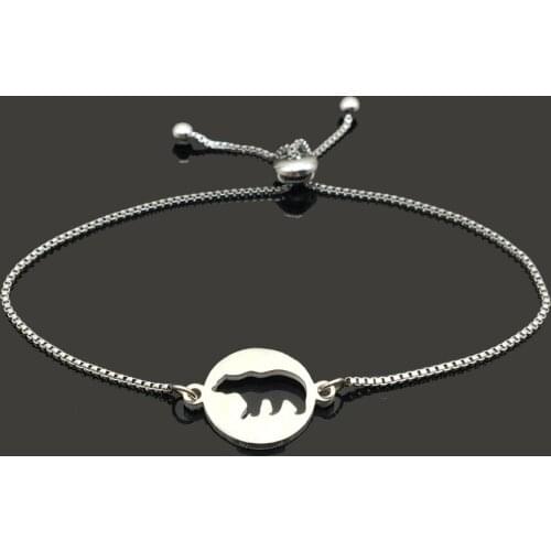 Bear bracelet 316L high quality stainless steel charm bracelet for best gift