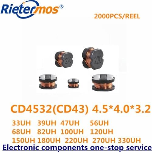 CD4532 4.5*4.0*3.2 CD43-33UH 39UH 47UH 56UH 68UH 82UH 100UH 120UH 150UH 180UH 220UH 270UH 330UH 20