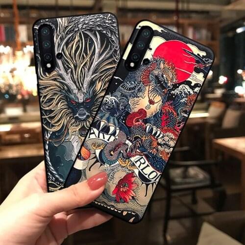 For Huawei Nova 5 5i Pro 4 4e 3 3i 3e 2 2s Plus Case Embossed 3D Relief Pattern Soft Silicon Anti-scratch Shockproof Cover Funda