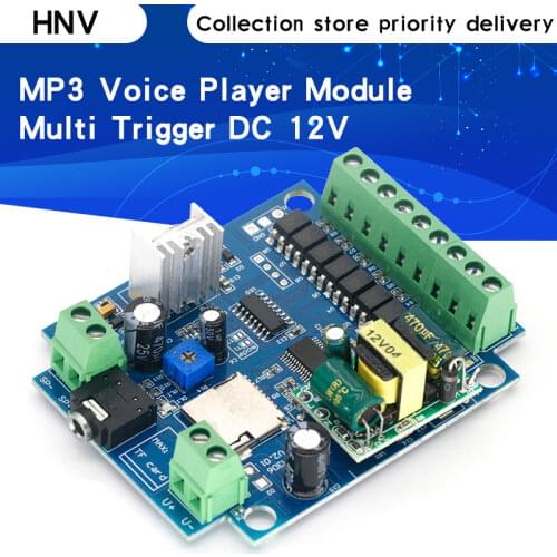 DC 12V MP3 Voice playback module Voice broadcast Alarm prompter trigger multi mode