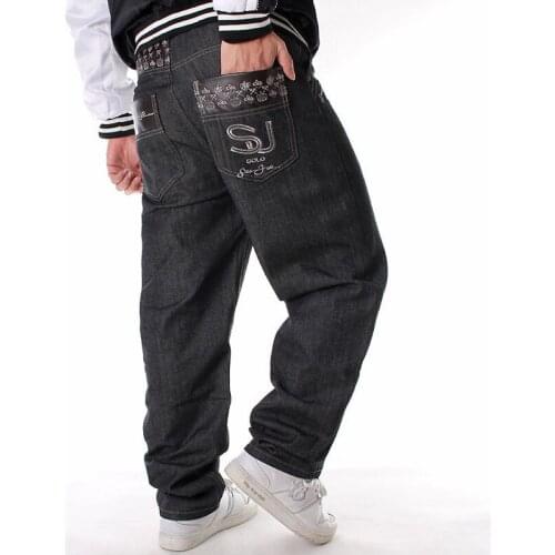 Fashion Tide Jeans Mens Loose Leisure Big Size 30-46 Hip Hop Mans Jeans Plus Size Cowboy Denim Trousers mens wear 2021 New