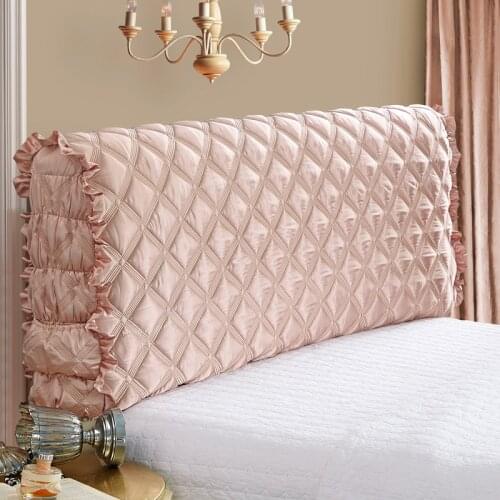 European Luxury All-inclusive Headboard Cover Silk Fabric Thicken Bed Head Cover Soft Bed Back Dust Protector for Home Hotel