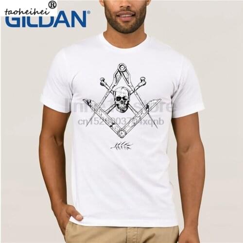 MenMemento Mori Freemason Shirt Skull and Bones Masonic T-Shirt T-shirt