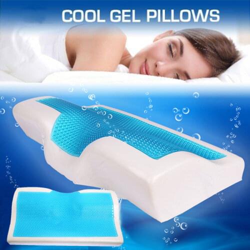 Memory Foam Gel Pillow Summer Ice-cool Pillows Orthopedic Neck Cervival Good Deep Sleeping Home Beddings подушка Slow Rebound
