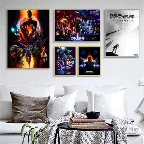 Mass Effect Video Game N7 Canvas Art Print Painting Modern Wall Picture Home Decor Bedroom Decorative Posters No Frame Quadros