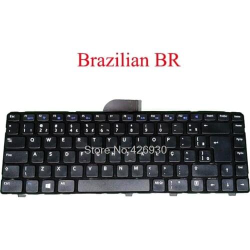 Laptop LA UK BR Keyboard For DELL For Inspiron 3421 3437 M431R 5435 14R 5421 5437 V2421 3440 US RU SP US FR AR TI black new