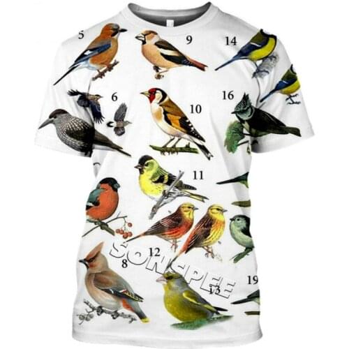 2021 summer new print insect pattern T-shirt summer fashion casual round neck short-sleeved top streetwear hip-hop street style