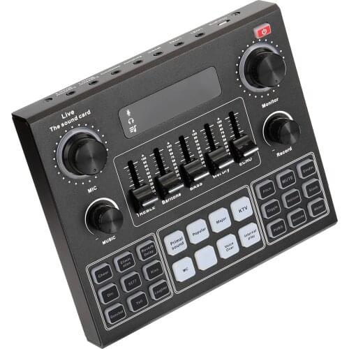 Multifunctional Live V9 Sound Card and BM800 Suspension Microphone Kit Broadcasting Recording Condenser Microphone Set