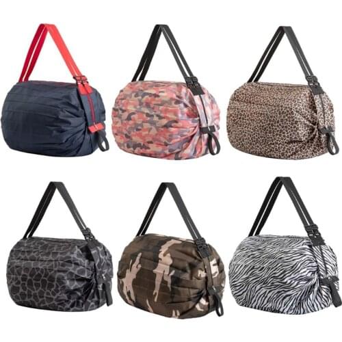 Multifunctional Handy Shopping Bag Reusable Tote Grocery Foldable Shoulder Pouch