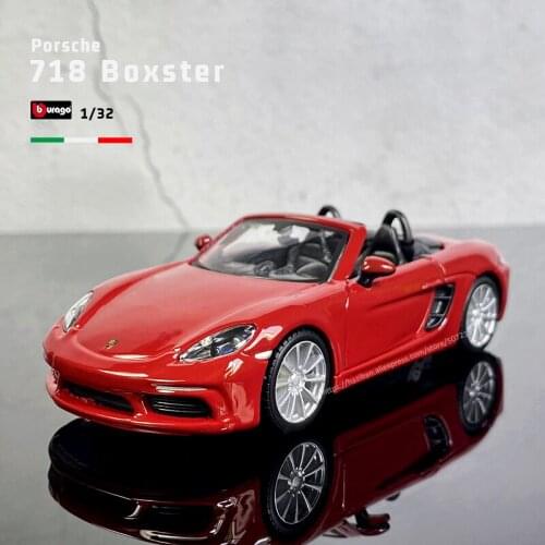 Bburago 1:32 Posche 718 Boxster Alloy Car collection WRC rally Car model gifts Toy Special carton pack boy toys