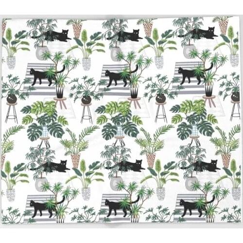 Cat Cartoon Throws for Sofa Cute Kids Design Cats in the Interior Pattern Blankets Christmas Decorations for Home Custom Blanket