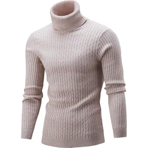 Man Sweaters Cotton Uni Cotton Sweater Slim Fit Long Sleeve Casual Sweater
