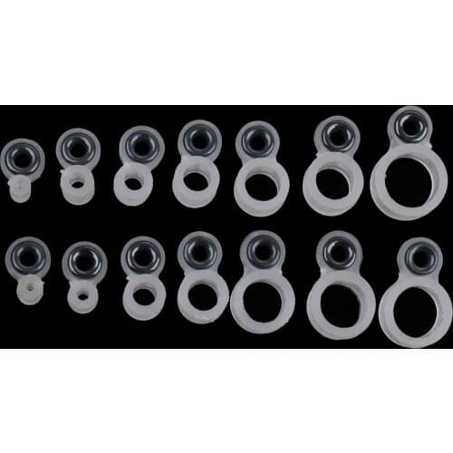 14Pcs/set Silicone and Ceramic Fishing Rod Guides Rod Repair Kit DIY Rod Tip Eye Rings Fishing Repair Accessories Rod Pesca
