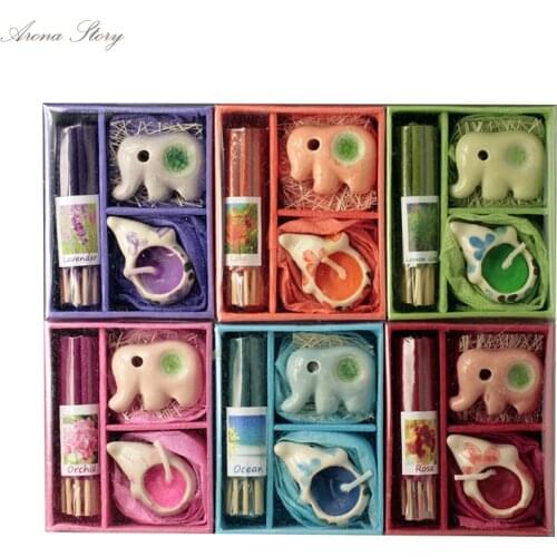 Natural Thailand Incense Handmade Aromatic Insence Sticks Thailand Aromatherapy Gift Scented Candles 6-color Free Shipping