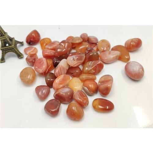 50g Natural Tumbled Carnelian Crystal Red Gravel Agate Healing Stones Planting Aquarium Fish Tank DIY Material