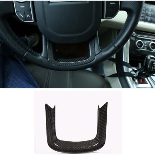 Real Carbon Fiber Car Steering Wheel Decoration Trim Fit For Range Rover Sport 2018-2020
