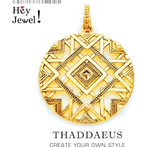 Pendant Glod Color Africa Ornament 925 Sterling Silver Jewelry Europe Style Bijoux Necklace Accessorie Gift For Woman Men