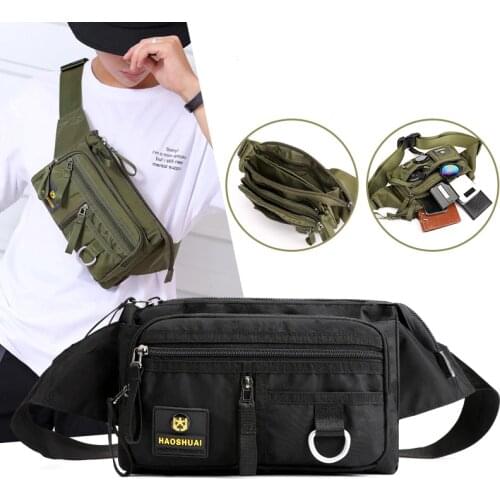 High Quality Male Waist Belt Pack Bags Pouch Military Shoulder Bag Travel Motorcycle Riding Men Nylon Chest Hip Bum Fanny Pack