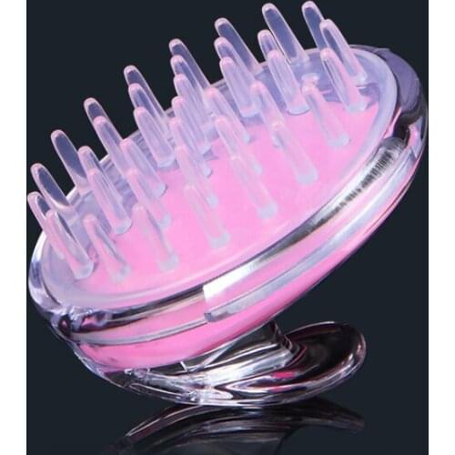Transparent Shampoo Brush Household Health Massage Shampoo Brush Removable Silicone Comfortable Cleaning Hairdressing Tools