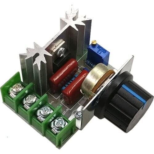 Regulador de voltaje AC 220V 2000W SCR, atenuadores LED de atenuación, 2000W, controlador de velocidad del Motor, potenciómetro