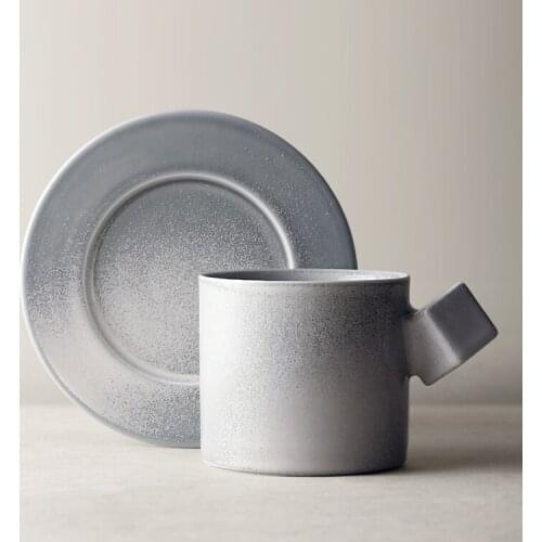 Handmade Creativity Modern Cup Saucer Porcelain Simplicity Japanese Reuseable Tea Cups Ceramic Coffee Tazze Drinkware EK50BD