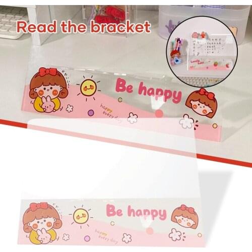 Cute Cartoon Acrylic Phone Tablet Holder Stand for Girls Women for Book Reading 25x20cm XH8Z