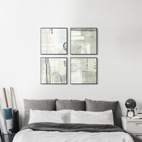 Modern Simple Abstract Psychedelic Line Wall Art Canvas Painting Poster Home Decoration artwork for Living Room No Framed