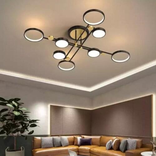 Modern LED Chandelier Lighting For Living Room Bedroom New Lamp Gold Frame Aluminum Drop shipping Indoor Fixture Light Lustres