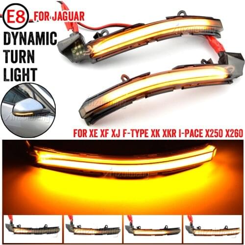 LED Dynamic Turn Signal Light For Jaguar XE XF XJ F-TYPE XK XKR I-PACE X250 X260 Side Mirror Indicator Lamp Sequential Blinker