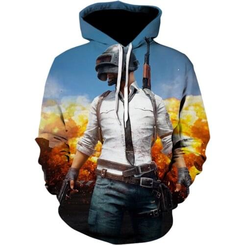 Hot Game PUBG 3D Hoodies Men/women Long Sleeve Hoodie Hot Game Playerunknowns Battlegrounds PUBG 3D print Mens Sweatshirt