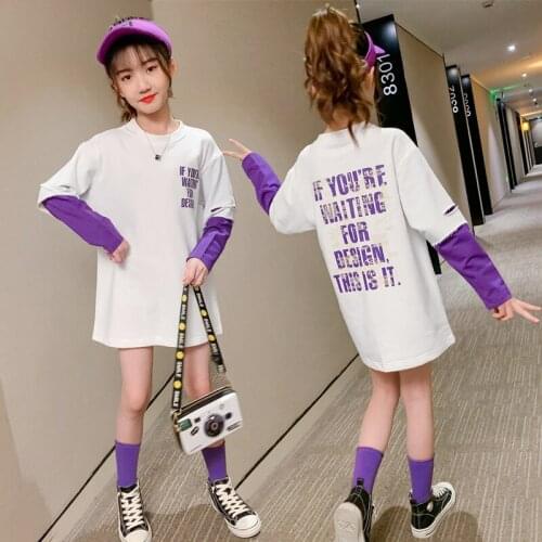 Girls' Sweatshirts Babys Kids Outwear 2021 Beauty Spring Autumn Top Teenagers Pullover Formal Sport Cotton Childrens Clothing