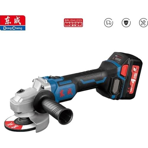 DongCheng Brushless Angle Grinder 20V 4Ah DCSM03-100E Rechargeable Power Share Platform Battery Multi-function Polishing Cutting